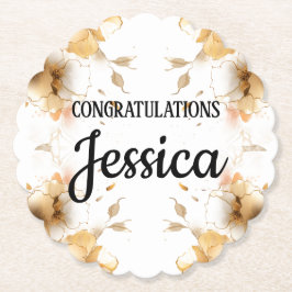 Posavasos De Papel Rustic Floral Baby Shower