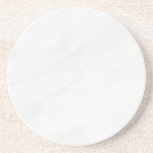 Posavasos de papel rústico de mármol blanco simple (Frente)