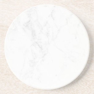 Posavasos de papel rústico de mármol blanco simple