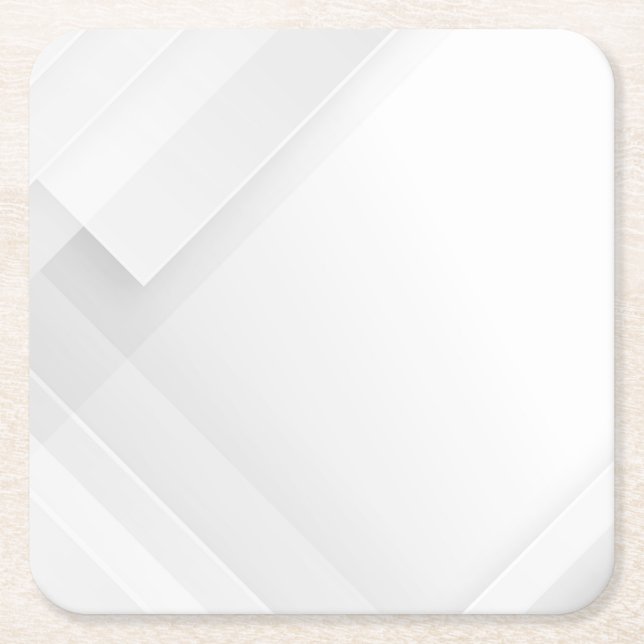 Posavasos de papel rústico de mármol blanco simple (Anverso)