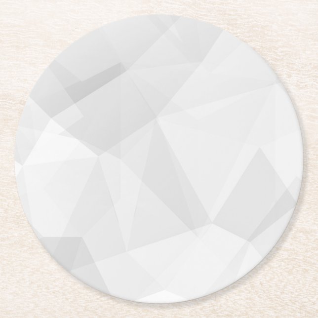 Posavasos de papel rústico de mármol blanco simple (Anverso)