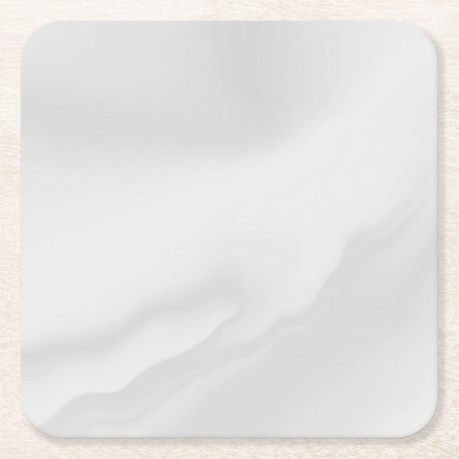 Posavasos de papel rústico de mármol blanco simple (Anverso)