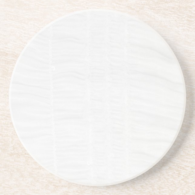 Posavasos de papel rústico de mármol blanco simple (Frente)