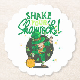 Posavasos De Papel Sacude tu trébol, día de San Patricio, Salud