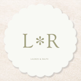 Posavasos De Papel Sage & Ivory Simple Moda Pareja