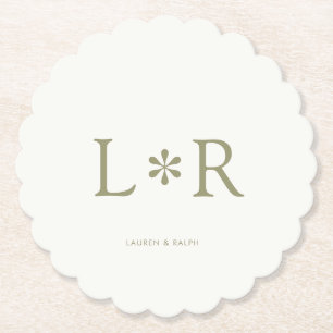 Posavasos De Papel Sage & Ivory Simple Moda Pareja