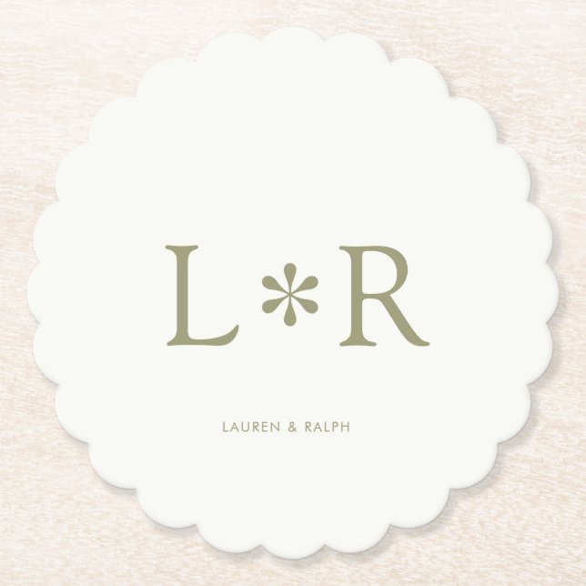 Posavasos De Papel Sage & Ivory Simple Moda Pareja (Anverso)