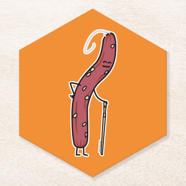 Posavasos De Papel Salchicha china envejecida grasa cantonesa Lap Che (Anverso)