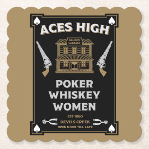 Posavasos De Papel Saloon de Cowboy American Frontier