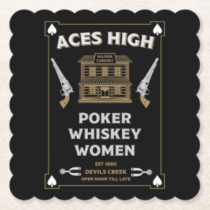 Posavasos De Papel Saloon de Cowboy American Frontier