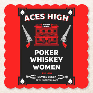 Posavasos De Papel Saloon de Cowboy American Frontier