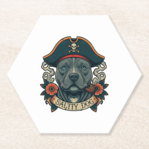 Posavasos De Papel Salty Dog Pitbull
