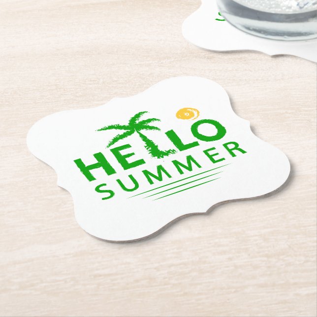 Posavasos De Papel Saludo (En perspectiva)