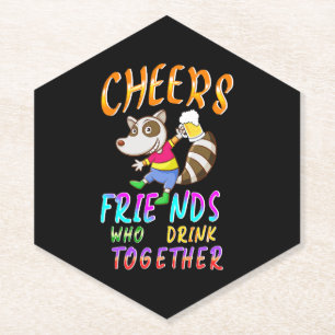 Posavasos De Papel Saludos amigos que beben juntos