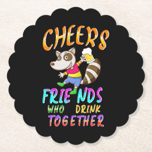 Posavasos De Papel Saludos amigos que beben juntos