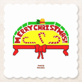 Posavasos De Papel Saludos navideños Pascua de Papel Cuadrado