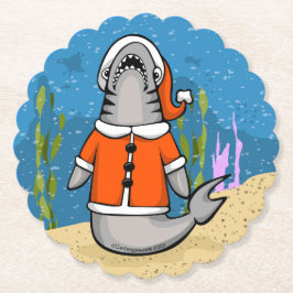 Posavasos De Papel Santa Shark