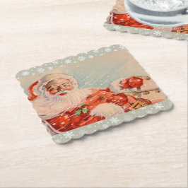 Posavasos De Papel Santas Sleigh Righ Holiday Coaster