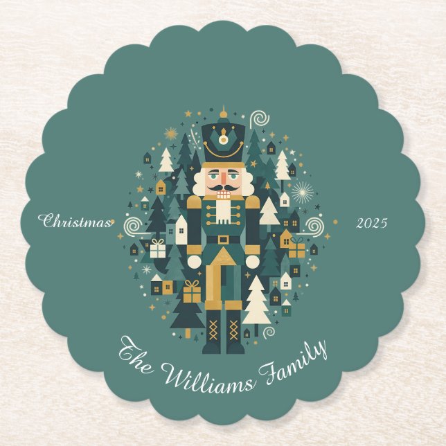 Posavasos De Papel Scandinavian Christmas Nutcracker (Anverso)