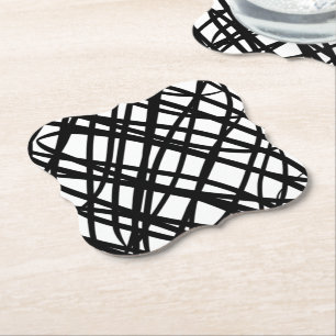 Posavasos De Papel Scribe simple   Negro   Papelera