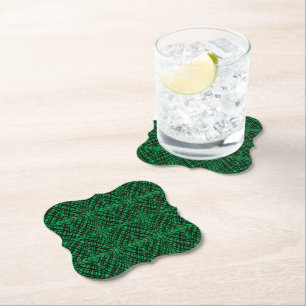 Posavasos De Papel Scribe simple Tejido Espejo Verde