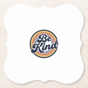 Posavasos De Papel Sé Amable Diseño Retro de Camiseta Vintage de Arco
