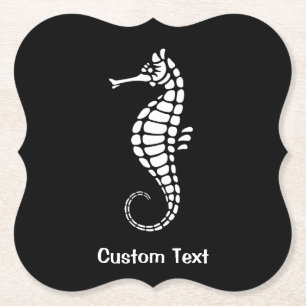 Posavasos De Papel Seahorse White