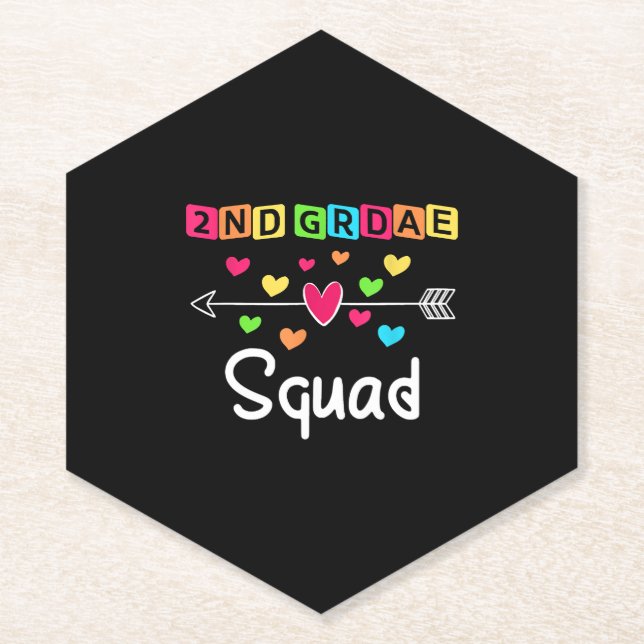 Posavasos De Papel Segundo curso del equipo de la Escuela de Camisas  (Anverso)