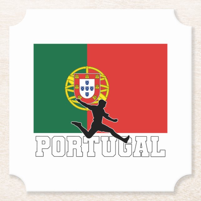 Posavasos De Papel Selección De Fútbol De Portugal (Anverso)