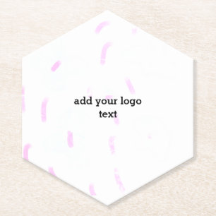 Posavasos De Papel Sencillo logo de personalizado minimalista y elega