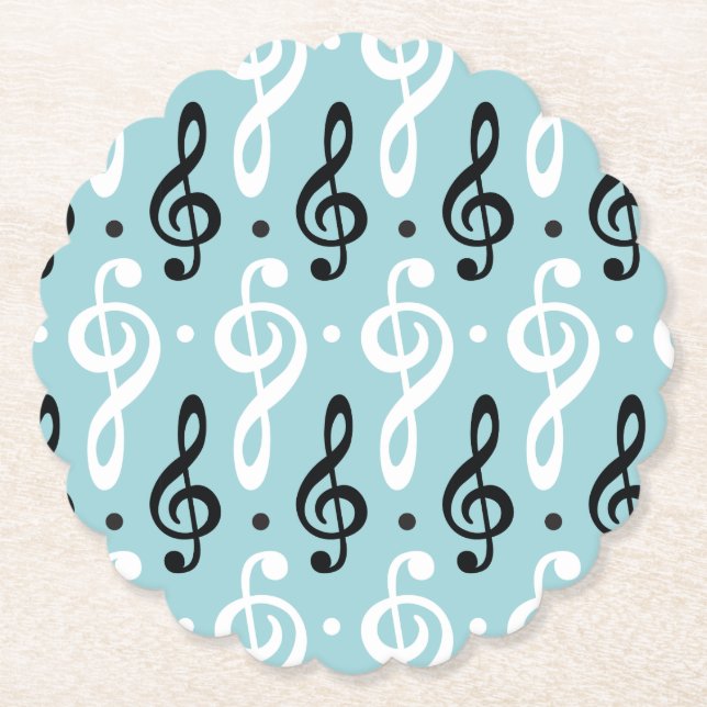 Posavasos De Papel Serene Melodies Treble Clef (Anverso)