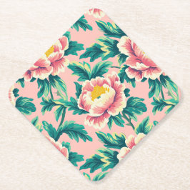 Posavasos De Papel Servilleta de papel floral con chinoiserie rosa au