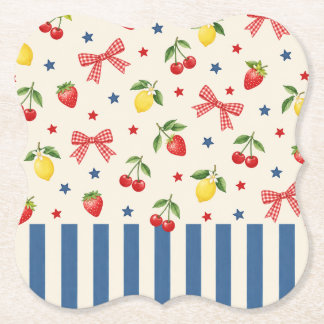 Posavasos De Papel Servilleta para Baby Shower Preppy Americana | Pat