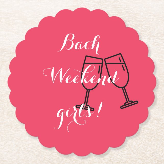 Posavasos De Papel servilletas rosadas personalizadas para despedida  (Anverso)