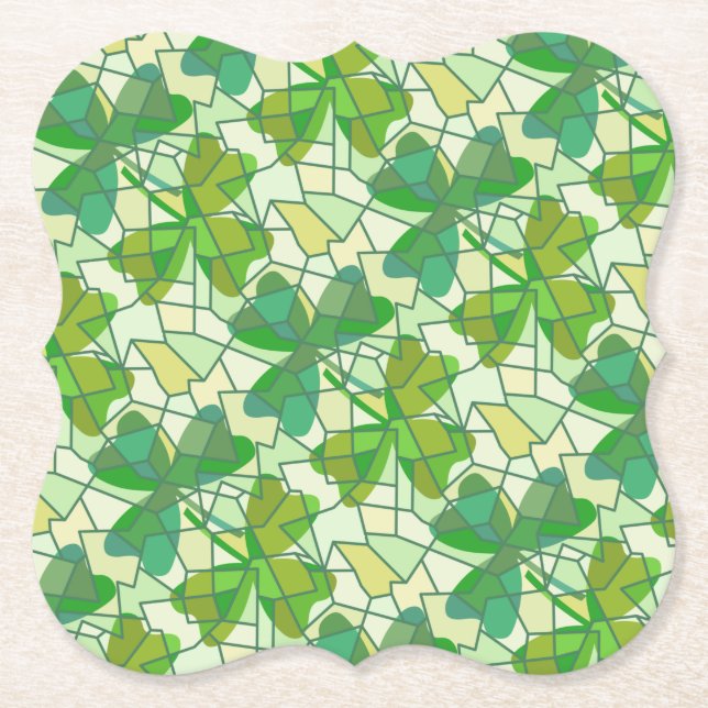 Posavasos De Papel Shamrock fraccionado (Anverso)