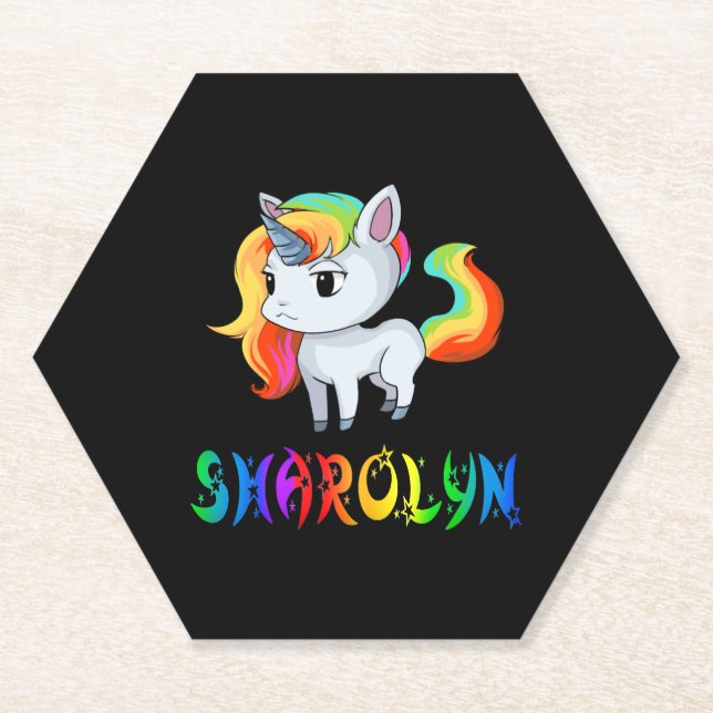 Posavasos De Papel Sharolyn Unicorn (Anverso)
