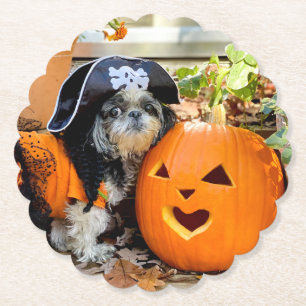 Posavasos De Papel Shih Tzu Pirate Paper Coasters