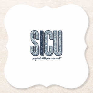 Posavasos De Papel SICU Unidad de Cuidados Intensivos Quirúrgicos Cam