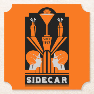 Posavasos De Papel Sidecar Cocktail Art Deco
