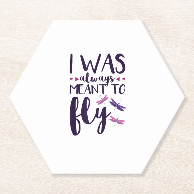 Posavasos De Papel Siempre Tenía La Intención De Volar A Dragonfly Lo (Anverso)