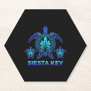 Posavasos De Papel Siesta Key Florida FL Ocean Blue Turvenirs Souveni
