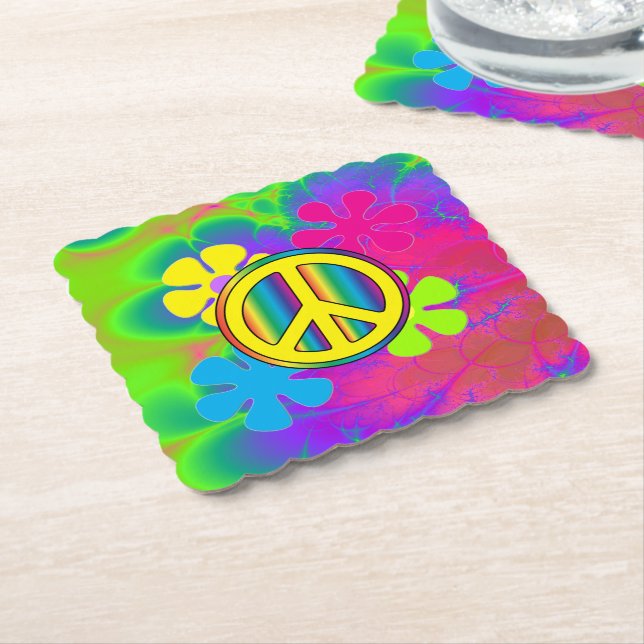 Posavasos De Papel Signo de paz (En perspectiva)