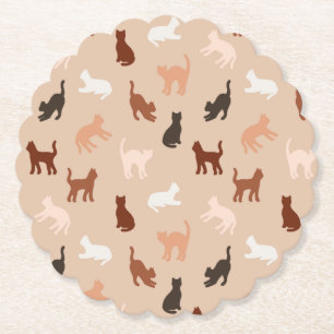 Posavasos De Papel Silhouette de gato