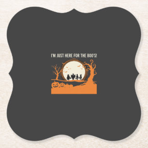 Posavasos De Papel Silueta de fantasma de Halloween Boo