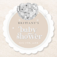Silver Retro Disco Groovy Baby Shower