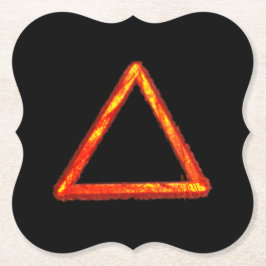 Posavasos De Papel Símbolo de alquimia de elemento de fuego de brillo