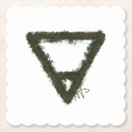 Posavasos De Papel Símbolo de alquimia de elemento de la Tierra rocos