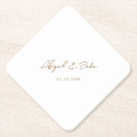 Simple Gold Script Boda Pareja Nombres Diamante