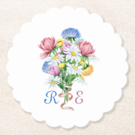 Posavasos De Papel Simple Margarita de Primavera Silvestre Mínima