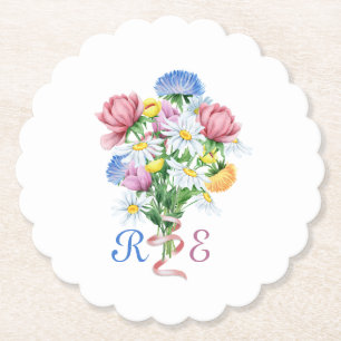 Posavasos De Papel Simple Margarita de Primavera Silvestre Mínima